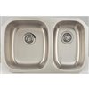 "American Imaginations Undermount Double Sink - 28.25"" - Stainless Steel"
