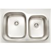 "American Imaginations Double Sink - 32"" x 21"" - Stainless Steel"