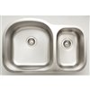 "American Imaginations Undermount Double Sink - 31.5"" x 20.5"" - Chrome"
