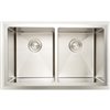 "American Imaginations Undermount Double Sink - 30"" x 18"" - Stainless Steel"
