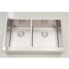 "American Imaginations Undermount Double Sink - 32"" x 19"" - Stainless Steel"