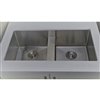 "American Imaginations Undermount Double Sink - 37"" - Stainless Steel"