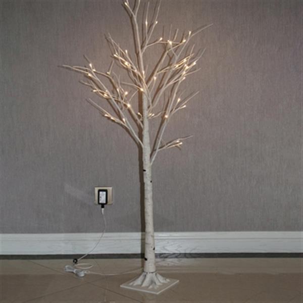 Hi Line Gift Artificial Birch Tree With, Outdoor Lighted Trees Artificial Birch