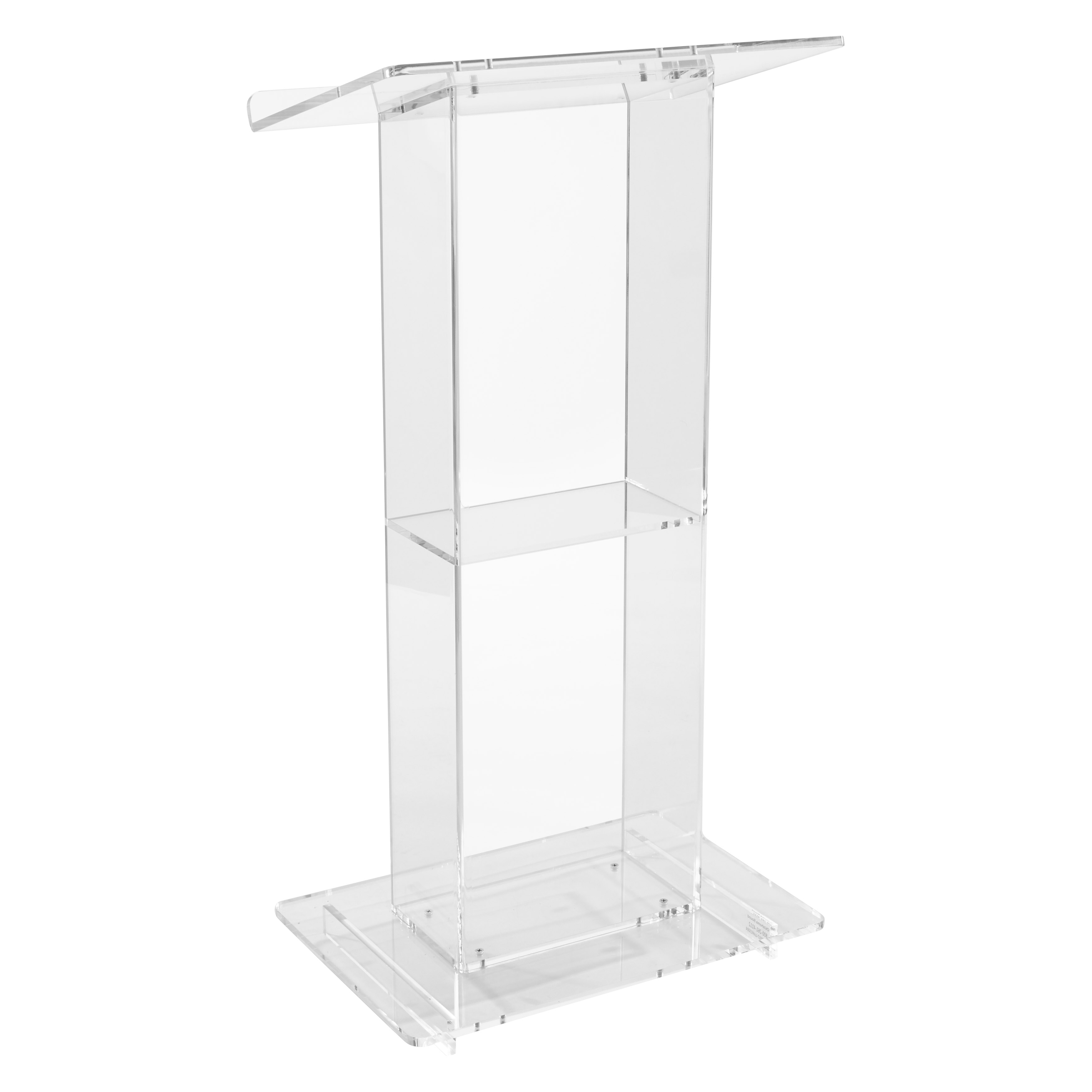 Image of Oklahoma Sound Clear Acrylic Lectern with Shelf, 401S
