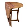 "Outdoor Interiors Folding Eucalyptus Dining Table - Round - 43"" - Brown"