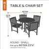 Classic Accessories 55-21 Hickory Round Patio Table and Chai