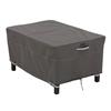 Classic Accessories Ravenna 32-in Rectangular Patio Ottoman/Side Table Cover - Polyester - Dark Taupe