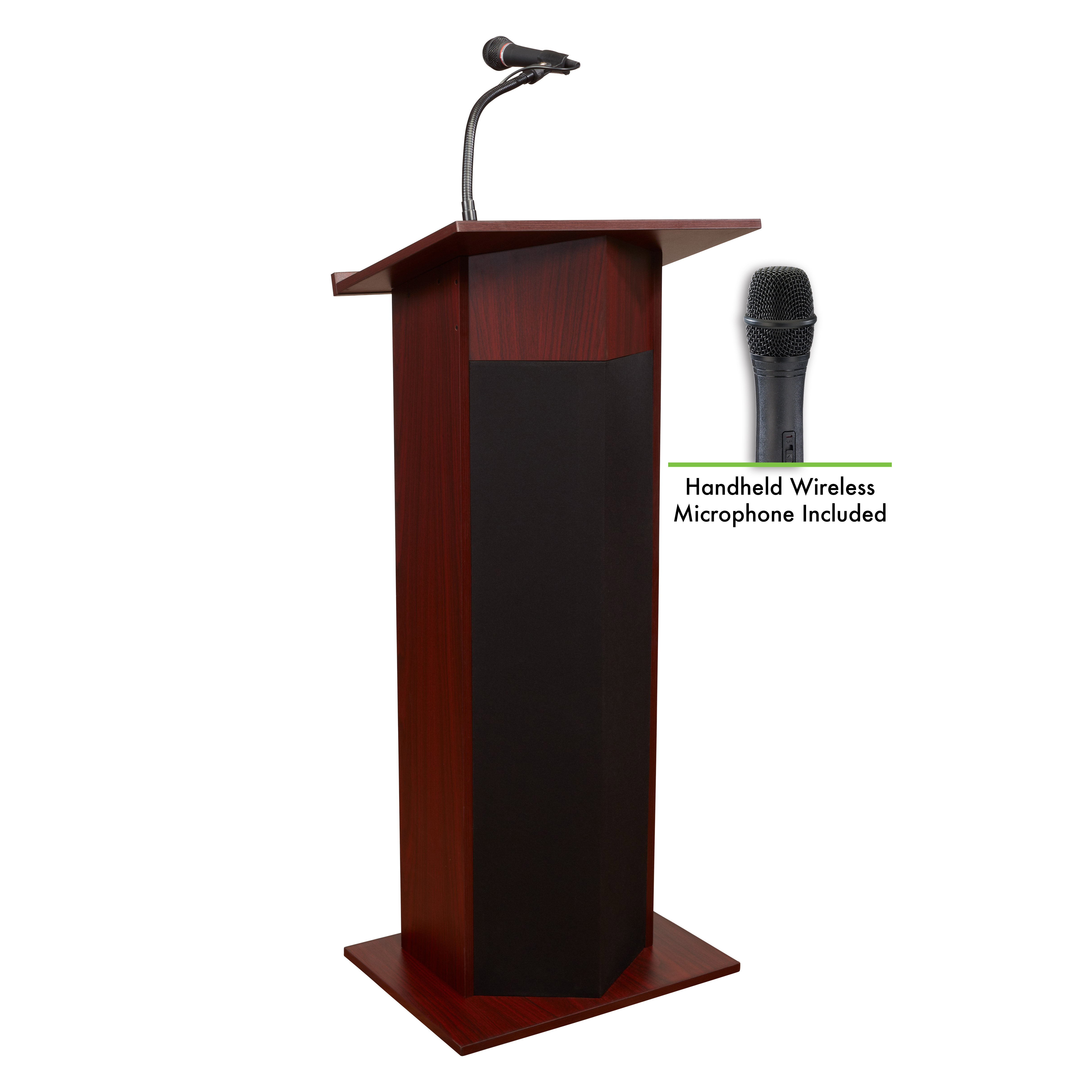 Image of Oklahoma Sound Power Plus Lectern with Wireless Microphone, 1