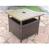 Henryka Patio Side Table - Brown and Beige