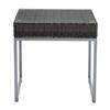 Zuo Modern Malibu Outdoor Side Table - 22-in x 22-in - Brown and Silver