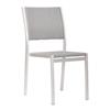 Zuo Modern Metropolitan Armless Dining Chair - 34.9-in - Brushed Aluminum - Set of 2
