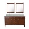 GEF Catalina Vanity with Solid Surface Top, 60-in Walnut