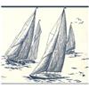 York Wallcoverings Prepasted Sail boats in Sea Sketch Wallpaper