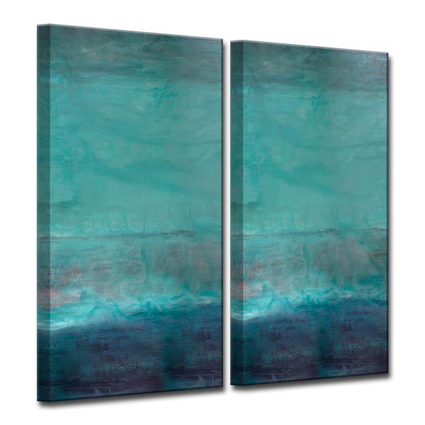 Ready2hangart Abstract Spa Canvas Wall Décor Set 40 In Blue 2 Pcs Lowe S Canada - Spa Wall Art Canada