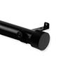 Rod Desyne Cap Curtain Rod - 48-in to 84-in - Stainless Steel - Black