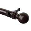 Rod Desyne Sphere Curtain Rod - 48-in to 84-in - Stainless Steel - Cocoa