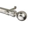 Rod Desyne Sphere Curtain Rod - 165-in to 215-in - Stainless Steel
