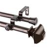 Rod Desyne Marion Double Curtain Rod - 66-120-in - 13/16-in - Cocoa