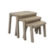 Brassex Nesting Tables - Wood - Dark Taupe - Set of 3