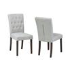 "Brassex Side Chairs - 22"" - Fabric - Gray - Set of 2"