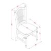 "East West Furniture Dover Dining Chair - 18"" x 39"" - Wood - White/Cherry"