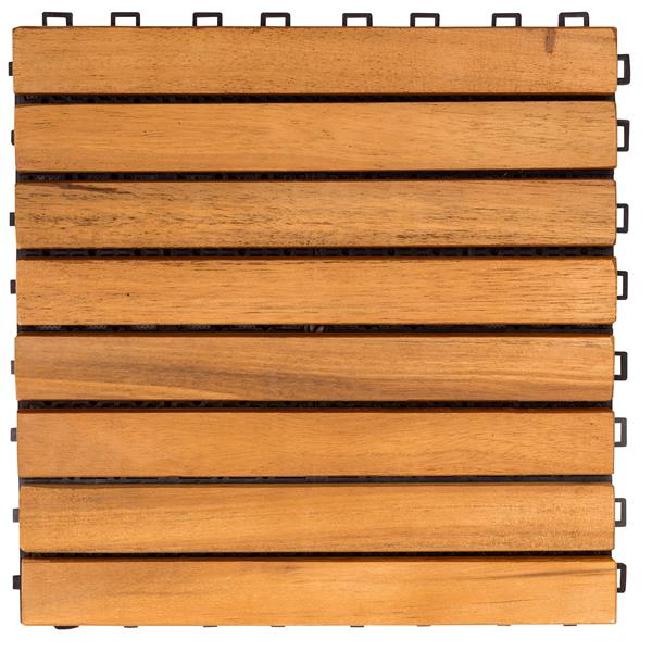 Vifah Patio 8 Slat Deck Tile 11 In, Teak Deck Tiles Canada
