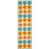 Safavieh Four Seasons Floral Rug - 2.3' x 8' - Polyester - Ivory/Blue