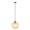 Cresswell Pendant - Brass and Clear Glass Globe - 72""