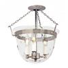 JVI Designs Semi flush classic lantern star glass Brushed Nickel 14-in x 13-in