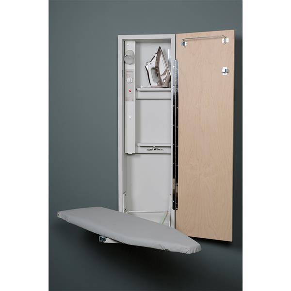 Iron A Way Deluxe Electric Ironing Center With Swivel Lowe S Canada - Wall Mounted Ironing Board Cabinet Home Depot
