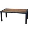 MobX Grey Sheesham Dining Table with Black-legs - 36"x 70"
