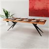 Corcoran Acacia Live Edge Dining Table with Black Airloft-legs - 96""