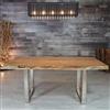 MobX Acacia Live Edge Dining Table with Stainless U-legs - 72"