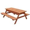 Leisure Season Picnic Table With Storage - 71-in x 29-in - Cedar - Brown