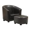 Monarch Kids Faux Leather Chair Set - 2 Pieces - Dark Brown
