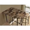 Monarch Home Bar - 24-in x 36-in - Cappuccino Marble/Metal