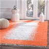 Safavieh Montauk Border Rug - 4' x 6' - Cotton - Ivory/Orange