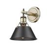 Golden Lighting Orwell AB 1-Light Bathroom Vanity - Aged Brass/Black