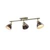 Golden Lighting Duncan 3-Light Semi-Flush Light - Aged Brass/Bronze