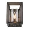 Golden Lighting Smyth 1 Light Wall Sconce in Gunmetal Bronze and Clear Glass