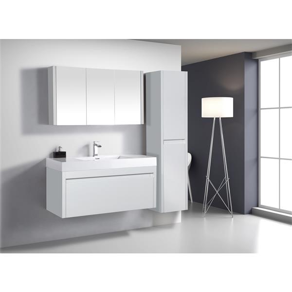 Single Sink Bathroom Vanity, 48 Inch White Bathroom Vanity Canada