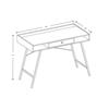 Safdie & Co. Computer Desk - Natural With White Drawers/White Metal 49-in