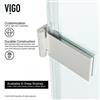 VIGO Soho Frameless Shower Door - 28-in x 26-in x 70-in - Clear Glass