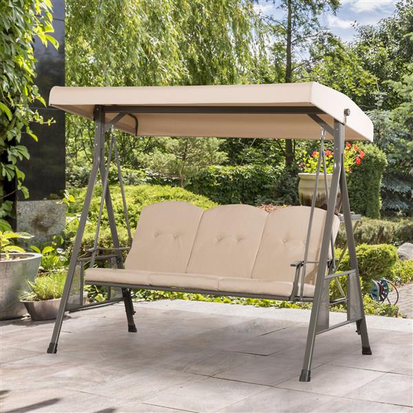 Corliving 3 Seat Patio Swing With, Patio Swing Replacement Cushions Canada