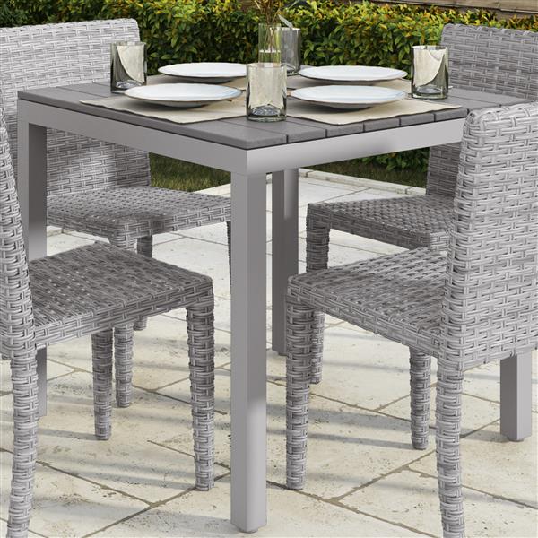 Corliving Outdoor Square Dining Table, Small Patio Table And Chairs Canada