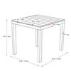 "CorLiving Square Outdoor Dining Table - Black - 31"" x 31"""