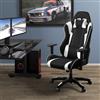 CorLiving High Back Ergonomic Gaming Chair - Black and White