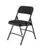 National Public Seating Fabric Padded Folding Chair - 2200 Series - Black - 4-Pack