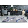 La Dole Rugs® Turkish Spiral Rectangular Carpet  - 3' x 10' - Grey/Blue