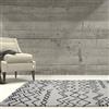 La Dole Rugs®  Contemporary Trellis Rectangular Rug - 7' x 10' - Ivory/Grey